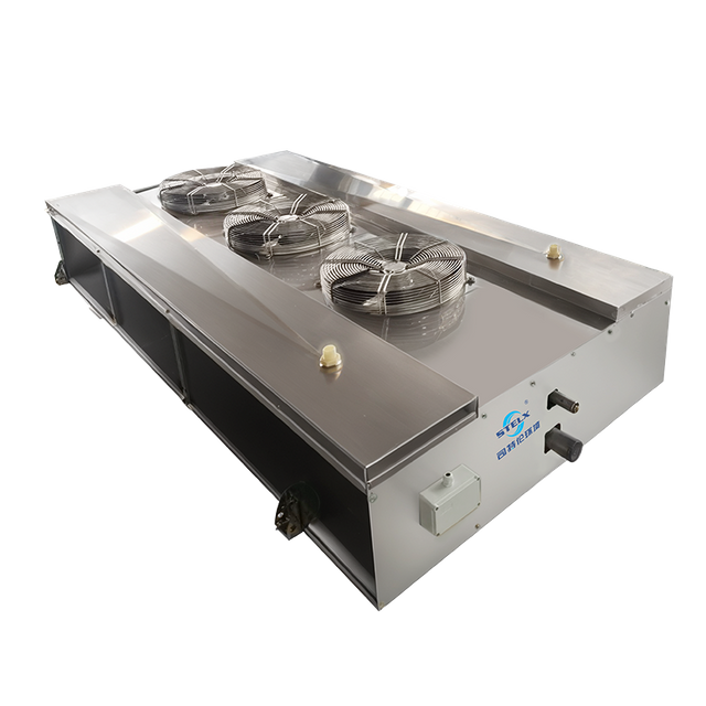 L'EC industrielle commerciale fane double &eacute;vaporateur de refroidisseur d'air de d&eacute;charge pour l'usine de transformation des produits alimentaires